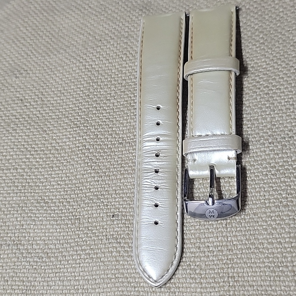 Michele 18mm Pearl Off White Watch Strap Band - Picture 7 of 14